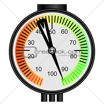 Vector gas manometer on a white background