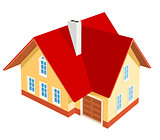 Illustration of house on a white background