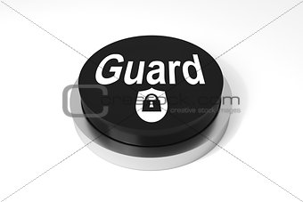 black round button guard protection symbol