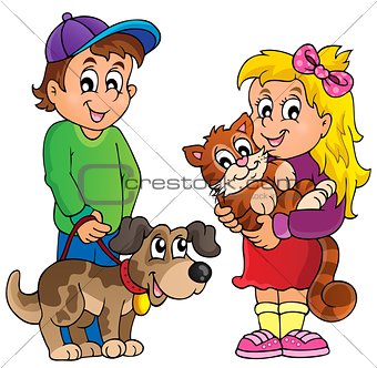 Children with pets theme 1