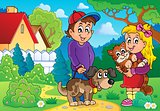 Children with pets theme 2