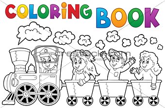 Coloring book train theme 2