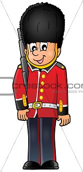 Happy Beefeater guard