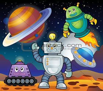 Space theme with robots 1