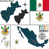 Map of Queretaro, Mexico