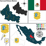 Map of San Luis Potosi, Mexico