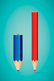 Vector Illustration - Two Vertical Pencils
