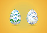 Vector Illustration - Two Easter Eggs