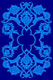 blue artistic ottoman motif series