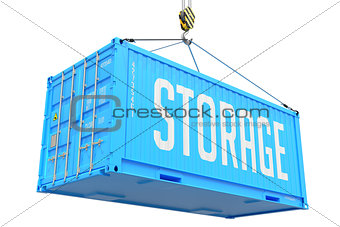 Storage - Blue Hanging Cargo Container.