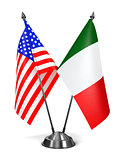 USA and Italy - Miniature Flags.