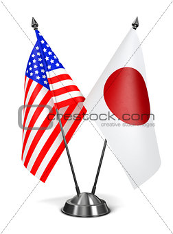 USA and Japan - Miniature Flags.