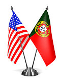 USA and Portugal - Miniature Flags.