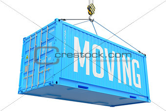 Moving - Blue Hanging Cargo Container.