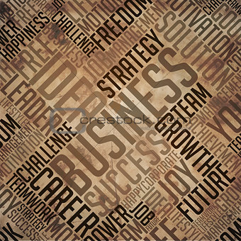 Business- Grunge Brown Word Collage.