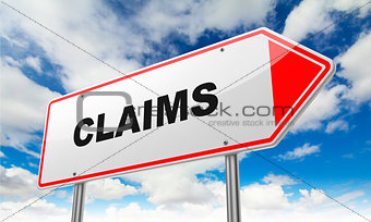 Claims on Red Road Sign.