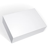 Package white box design isolated on white background, template 