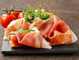 parma ham (jamon) traditional Italian meat specialties
