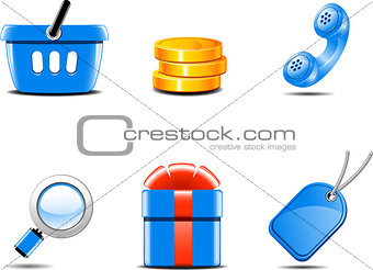 Set of icons for online shop