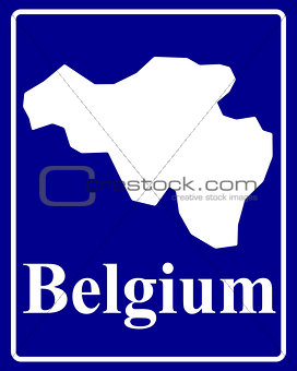 silhouette map of Belgium