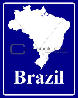 silhouette map of Brazil