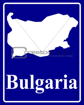 silhouette map of Bulgaria