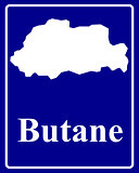 silhouette map of Butane