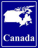 silhouette map of Canada