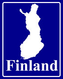 silhouette map of Finland