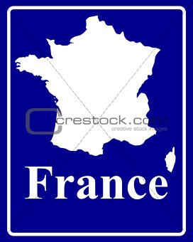 silhouette map of France