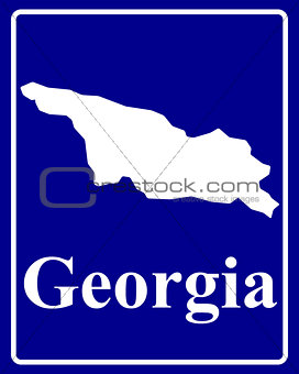 silhouette map of Georgia