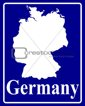 silhouette map of Germany