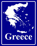 silhouette map of Greece