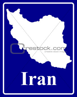 silhouette map of Iran