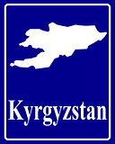 silhouette map of Kyrgyzstan