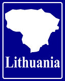 silhouette map of Lithuania