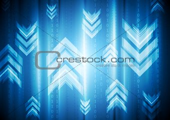 Vibrant geometry background with arrows