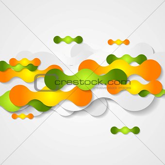 Orange and green circles shapes background