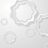 Abstract light grey paper circles background