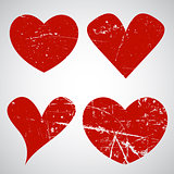 Grunge Valentine's Day hearts