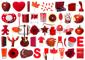 Collage of Red Objects
