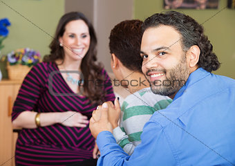 Latino Couple with Surrogate Mother