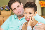 Worried Woman with Husband