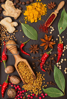 still life with spices and herbs