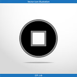 Vector stop web flat icon