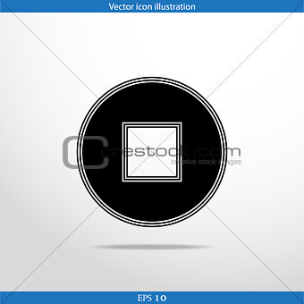 Vector stop web flat icon