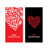 Valentine card with heart shape for your design