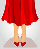Lady in red