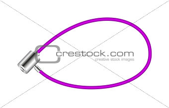 Purple bicycle lock