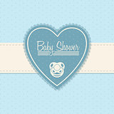 Baby shower invitation design in blue